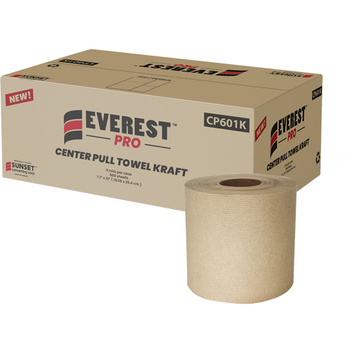 Kraft Paper Towels, 1 Ply, Centre Pull TGS INDUSTRIEL