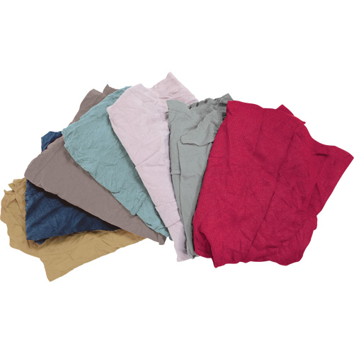 Recycled Material Wiping Rags, Fleece, Mix Colours, 10 lbs. TGS INDUSTRIEL