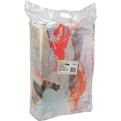 Chiffons fabriqu&eacute;s &agrave; partir de mat&eacute;riaux recycl&eacute;s, Tissu &eacute;ponge, M&eacute;lange de couleurs, 25 lb TGS INDUSTRIEL