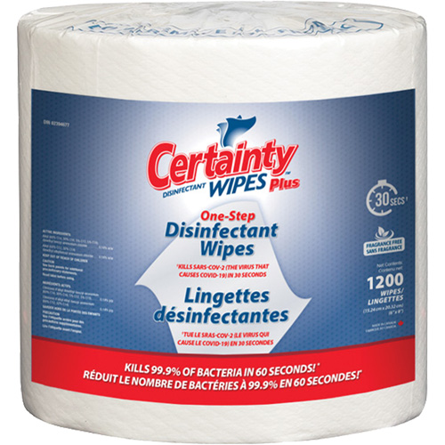 Lingettes d&eacute;sinfectantes, 8" x 6", 1200 lingettes TGS INDUSTRIEL