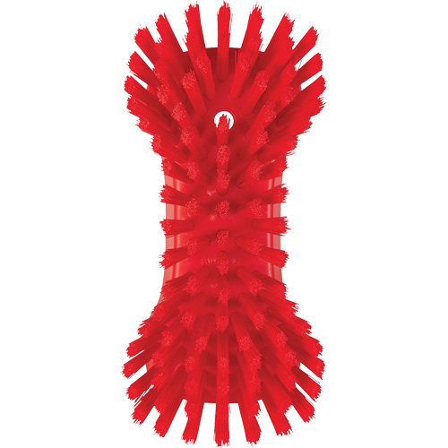 Hand Brush, Extra Stiff Bristles, 9-1/10" Long, Red TGS INDUSTRIEL