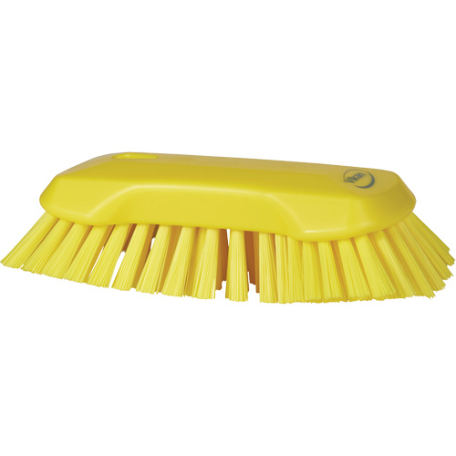 Hand Brush, Extra Stiff Bristles, 9-1/10" Long, Yellow TGS INDUSTRIEL