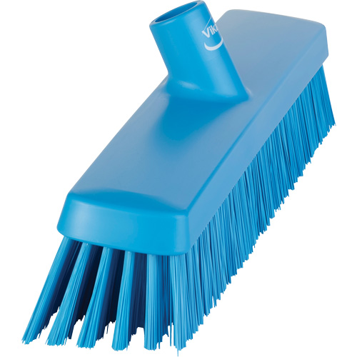 Push Broom Head, Fine/Stiff Bristles, 16-1/2", Polyester/Polypropylene, Blue TGS INDUSTRIEL
