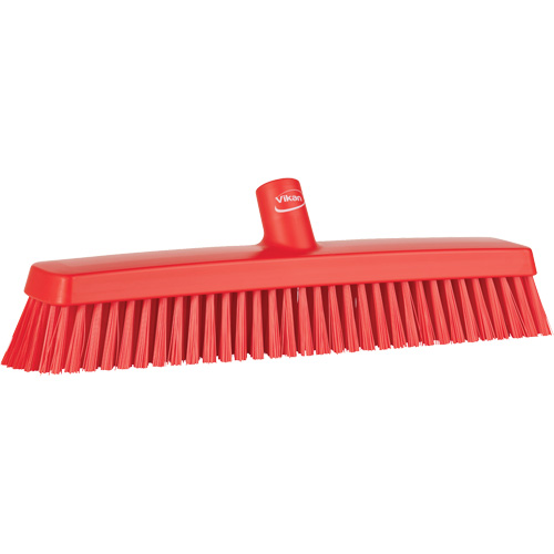 Push Broom Head, Fine/Stiff Bristles, 16-1/2", Polyester/Polypropylene, Red TGS INDUSTRIEL