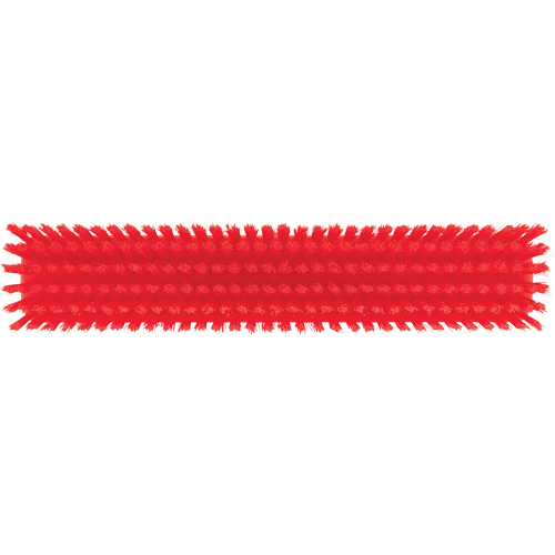 Push Broom Head, Fine/Stiff Bristles, 16-1/2", Polyester/Polypropylene, Red TGS INDUSTRIEL