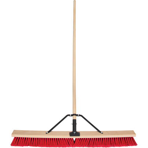 Balai-brosse &agrave; manche renforc&eacute;, 36", Moyen, Soies PVC TGS INDUSTRIEL