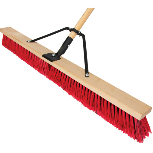Balai-brosse &agrave; manche renforc&eacute;, 36", Moyen, Soies PVC TGS INDUSTRIEL