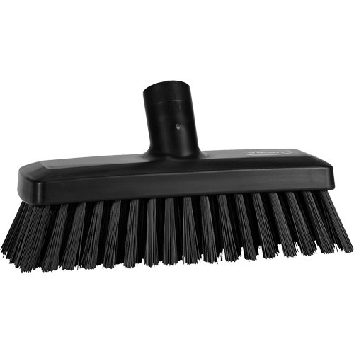 Compact Wall/Deck Broom, Stiff Bristles, 8-9/10", Polyester/Polypropylene, Black TGS INDUSTRIEL