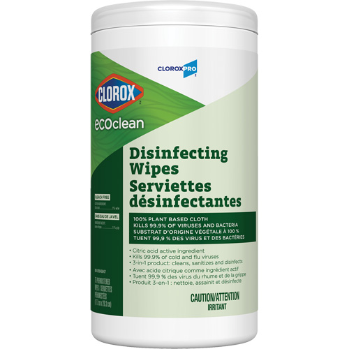 Lingettes d&eacute;sinfectantes EcoClean, 75 lingettes TGS INDUSTRIEL
