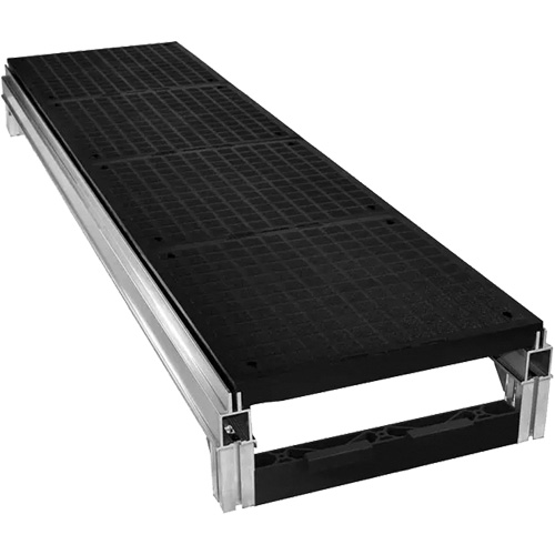 Trousse de plateforme de travail modulaire en aluminium lisse FOUNDATION, 18" la x 72" pr, Capacit&eacute; de 400 lb, Enti&egrave;rement soud&eacute; TGS INDUSTRIEL