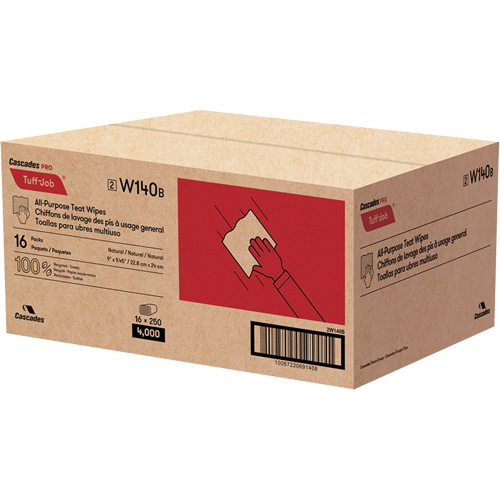 PRO Tuff-Job&reg; Teat Wipes, All-Purpose, 10-1/4" L x 9-1/8" W TGS INDUSTRIEL