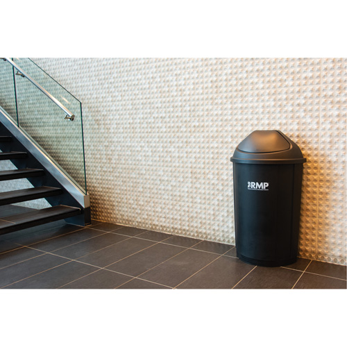 Poubelle demi-ronde, Poly&eacute;thyl&egrave;ne, 21 gal. US TGS INDUSTRIEL