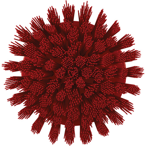 HyDrive Round Drill Brush, Extra Stiff Bristles, 3-1/10" Long, Red TGS INDUSTRIEL