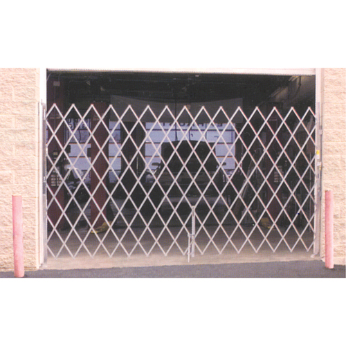 Barri&egrave;res de s&eacute;curit&eacute; galvanis&eacute;es repliables, Repliable simple fixe, 4' lo x 6' h d&eacute;ploy&eacute; TGS INDUSTRIEL
