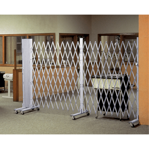 Portable Expanding Gates, Interlocking, 72" L x 72" H, Silver TGS INDUSTRIEL