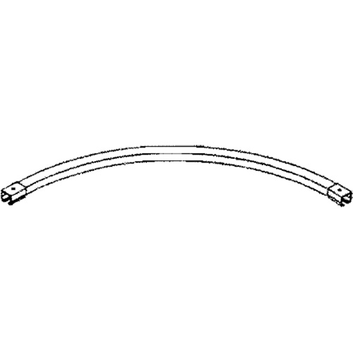 90° Curved Curtain Partition Track with Splicers, 3' L TGS INDUSTRIEL