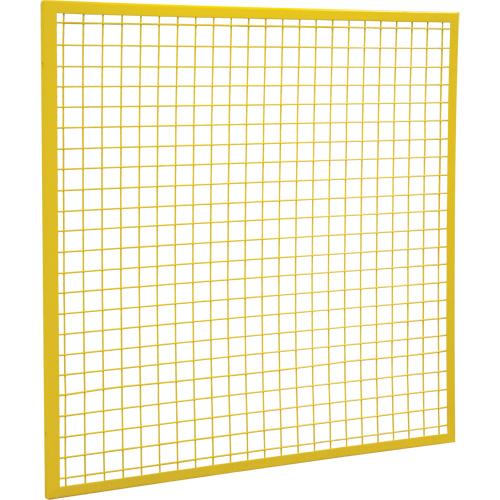 Wire Mesh Partition Components - Panels, 4' H x 4' W, Yellow TGS INDUSTRIEL