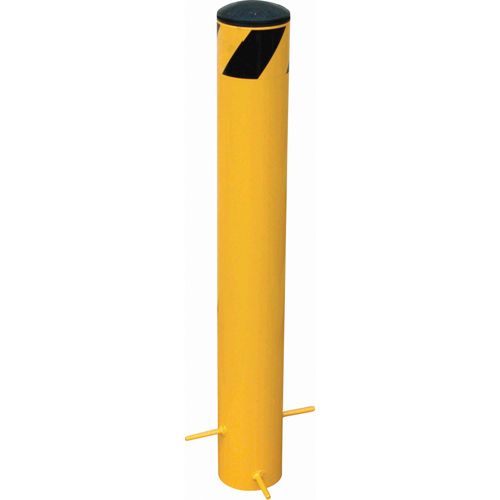 Pour-In-Place Bollards, Steel, 35" H x 5-9/16" W, Yellow TGS INDUSTRIEL