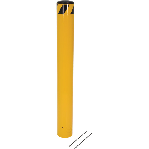 Pour-In-Place Bollards, Steel, 48-1/2" H x 5-9/16" W, Yellow TGS INDUSTRIEL
