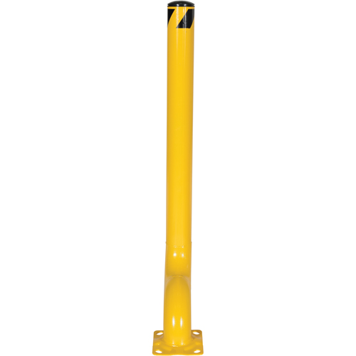 Offset Bollard, Steel, 54" H x 4-1/2" W, Yellow TGS INDUSTRIEL