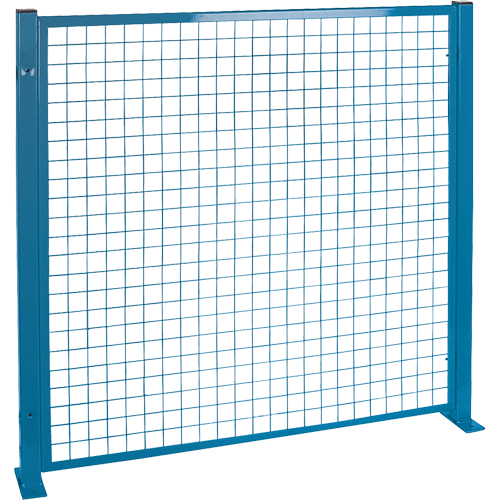 Protecteurs de p&eacute;rim&egrave;tre - Style treillis m&eacute;tallique, 4' h x 4' la, Bleu TGS INDUSTRIEL