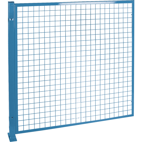 Protecteurs de p&eacute;rim&egrave;tre - Style treillis m&eacute;tallique, 4' h x 4' la, Bleu TGS INDUSTRIEL