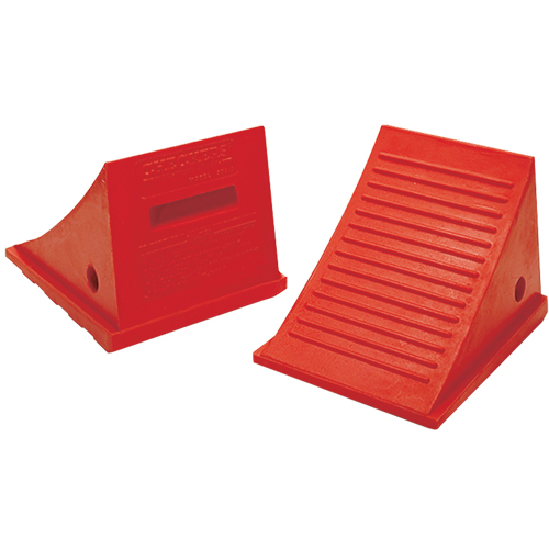General Purpose Wheel Chocks, Polyurethane, Orange, 9" W x 11-1/2" D x 8-1/2" H TGS INDUSTRIEL