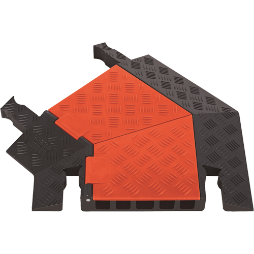 Protecteur de c&acirc;ble pour usage g&eacute;n&eacute;ral &agrave; 5 canaux Guard Dog, virage &agrave; gauche TGS INDUSTRIEL