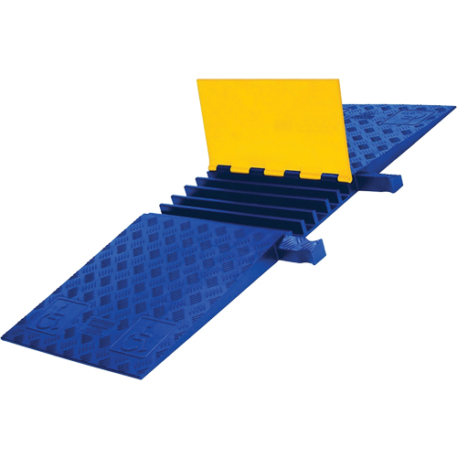 Yellow Jacket&reg; Heavy Duty ADA/DDA Cable Protector, 5 Channels, 18" L x 50" W x 1.875" H TGS INDUSTRIEL