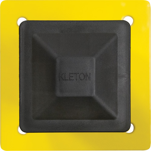 Poteau pour barri&egrave;re de s&eacute;curit&eacute;, Acier, 5" lo x 17" h, Jaune s&eacute;curit&eacute; OSHA TGS INDUSTRIEL