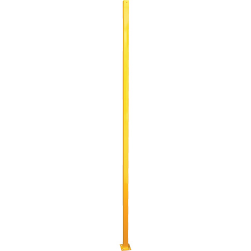 Adjustable Perimeter Guard In-Line Post, 4" W x 96" H, Yellow TGS INDUSTRIEL