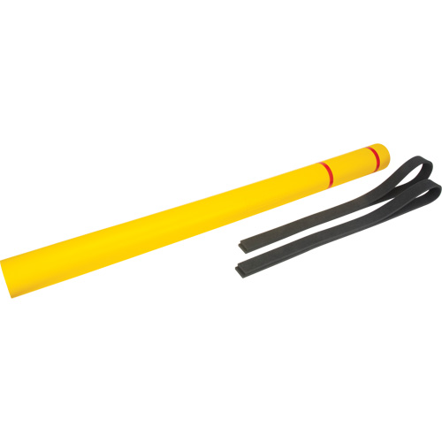 Capuchon en poly&eacute;thyl&egrave;ne pour borne de protection, 4-1/2" dia. x 64" l, Rouge/Jaune TGS INDUSTRIEL
