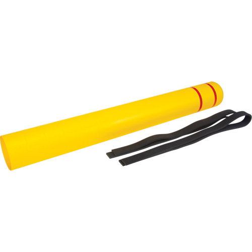 Polyethylene Bollard Cover, 6-5/8" Dia. x 60" L, Red/Yellow TGS INDUSTRIEL