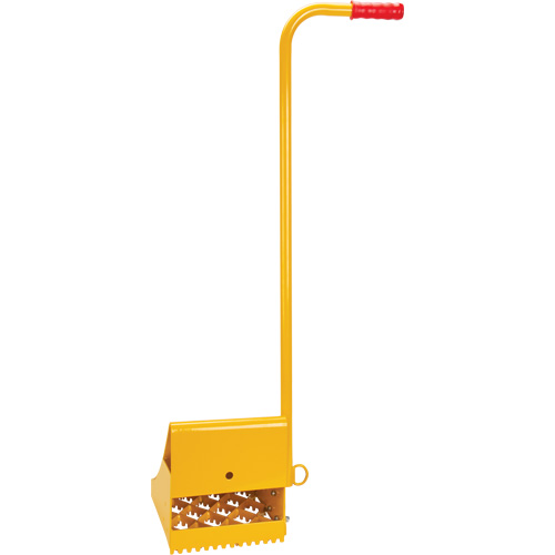 Cale de roue pour la glace avec poign&eacute;e ergonomique, Acier, Jaune, 8-1/16" la x 10-5/8" p x 8-13/16" h TGS INDUSTRIEL