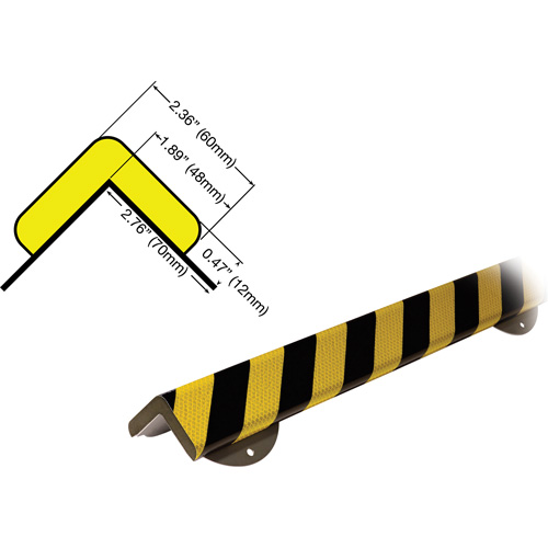 WPK-H+ Profile 1M Corner Protection Bumper Guard Wall Protection Kit TGS INDUSTRIEL