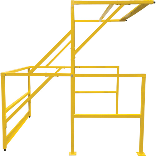 Mezzanine Safety Gate, 70" L x 77" H, 78" Raised, Yellow TGS INDUSTRIEL