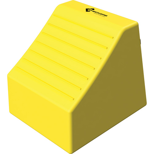 Cale de roue ultra-robuste pour l'exploitation mini&egrave;re Checkers Safety sans support, PEHD, Jaune, 14-1/2" la x 17-1/2" p x 16" h TGS INDUSTRIEL
