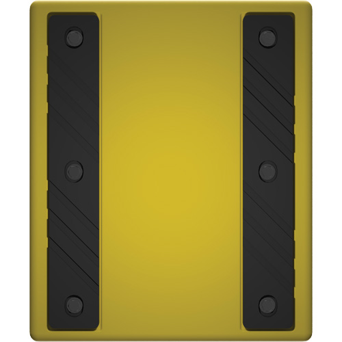Cale de roue ultra-robuste pour l'exploitation mini&egrave;re Checkers Safety sans support, PEHD, Jaune, 14-1/2" la x 17-1/2" p x 16" h TGS INDUSTRIEL
