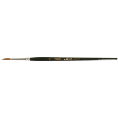 Artist Paint Brush, 1/8" Brush Width, Red Sable, Wood Handle TGS INDUSTRIEL