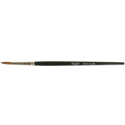 Artist Paint Brush, 5/32" Brush Width, Red Sable, Wood Handle TGS INDUSTRIEL