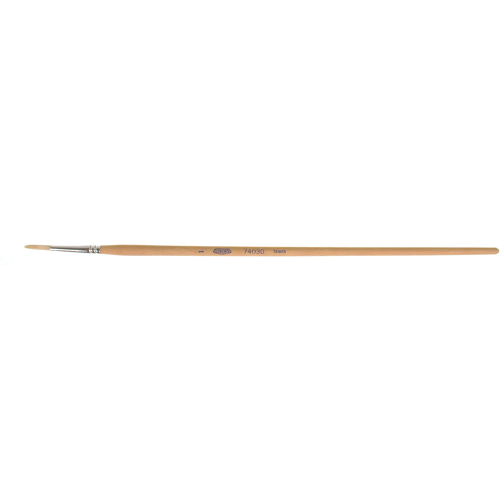 Pinceau de forme ronde en soies blanches pures pour marquage, Largeur de la brosse de 9/64", Soie blanche, Manche &agrave; Bois TGS INDUSTRIEL