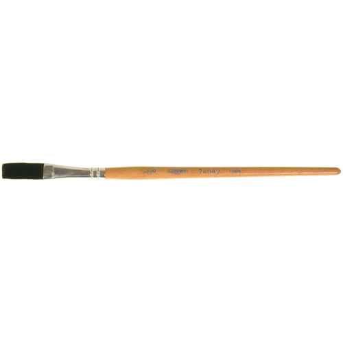 Pinceau une passe, Largeur de la brosse de 3/8", Soie de bœuf, Manche &agrave; Bois TGS INDUSTRIEL