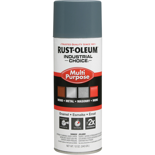 Industrial Choice&reg; 1600 System Multi-Purpose Enamel Spray Paint, Machine Grey, Gloss, 12 oz., Aerosol Can TGS INDUSTRIEL