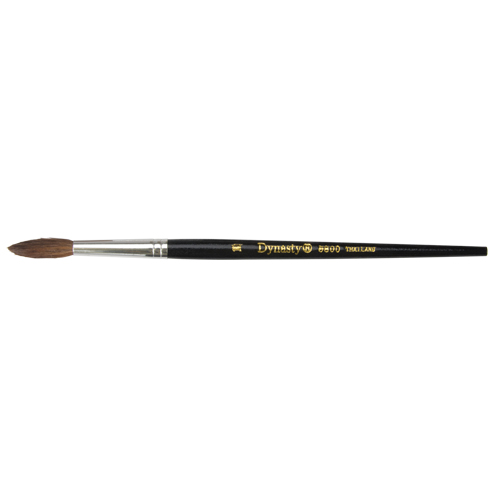 Pinceau pointu &agrave; soies noires pour artiste, Largeur de la brosse de 5,7 mm, Soie de chameau, Manche &agrave; Bois TGS INDUSTRIEL