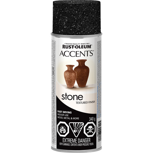 Accents&reg; Stone Creations Spray Paint, Aerosol Can, Black Granite TGS INDUSTRIEL