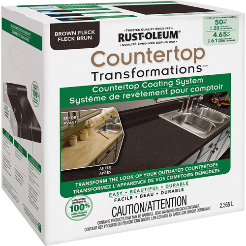Countertop Transformations&reg; Fleck Countertop Coating System, 2.37 L, Kit, Brown Fleck TGS INDUSTRIEL