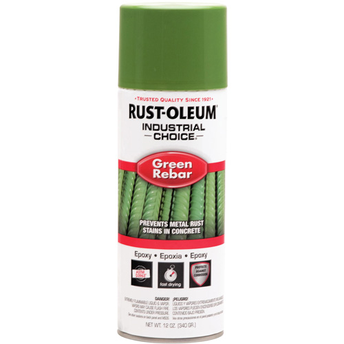 A&eacute;rosol &eacute;poxydique pour barre d'armature du syst&egrave;me Industrial Choice RB1600, Vert de barre d'armature, 12 oz liq., Canette a&eacute;rosol TGS INDUSTRIEL