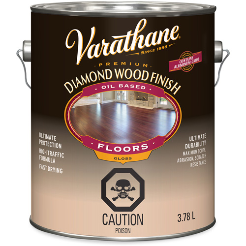 Varathane&reg; Diamond Wood Finish Floors Coating, 3.78 L, Clear, Gloss TGS INDUSTRIEL