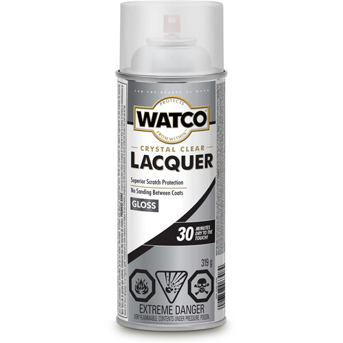 Watco&reg; Lacquer Wood Finish, 319 g, Clear, Gloss TGS INDUSTRIEL