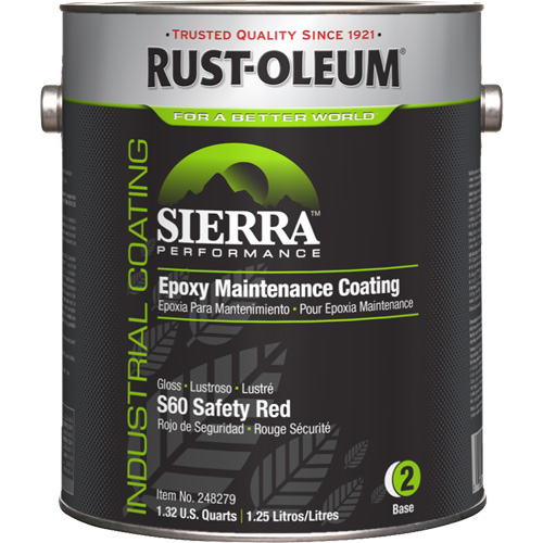 Sierra Performance S60 Maintenance Coating Base Component, 1 gal., Water-Based, Gloss, Red TGS INDUSTRIEL
